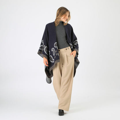 Poncho Pavel Navy Tatienne