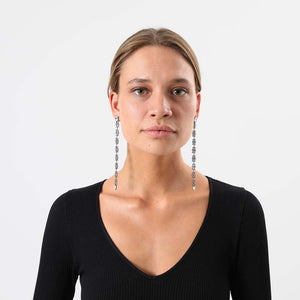 Aros Largo Rise Plateado Humana