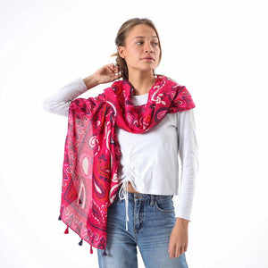 Pañuelo Estampado Valencia Rosada Humana