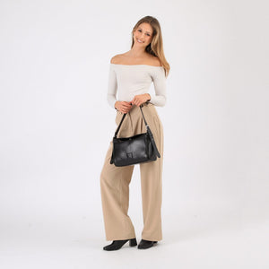 Cartera Bandolera Malva Negro Tatienne