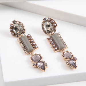 Aros Largo Brillo Dorado Humana