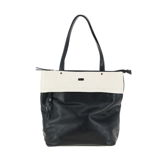 Cartera Hombro Bicolor Negra Tatienne