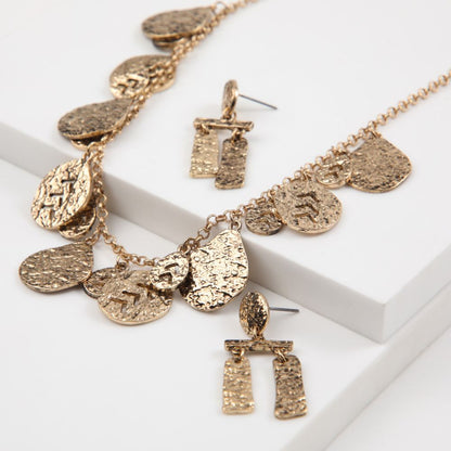 Set Collar Y Aros Jules Dorado Humana