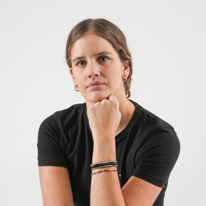 Set Pulseras Mykonos Negra Humana