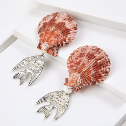 Aros Largos Fish Plateado Humana