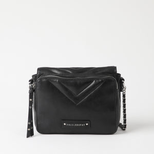 Cartera Cuero Cruzada Milan Black