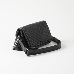 Cartera Cuero Cruzada Amsterdam Quilt Black