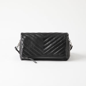 Cartera Cuero Cruzada Amsterdam Quilt Black