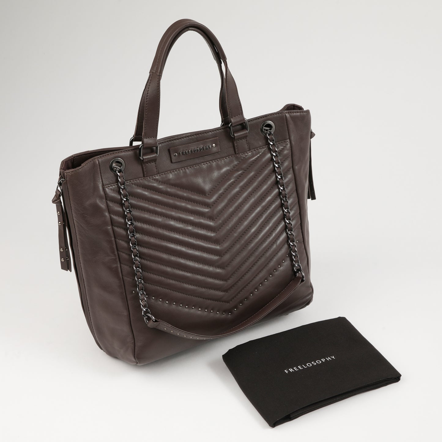 Cartera Cuero Hombro Praga Brown