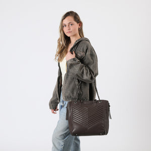 Cartera Cuero Hombro Praga Brown