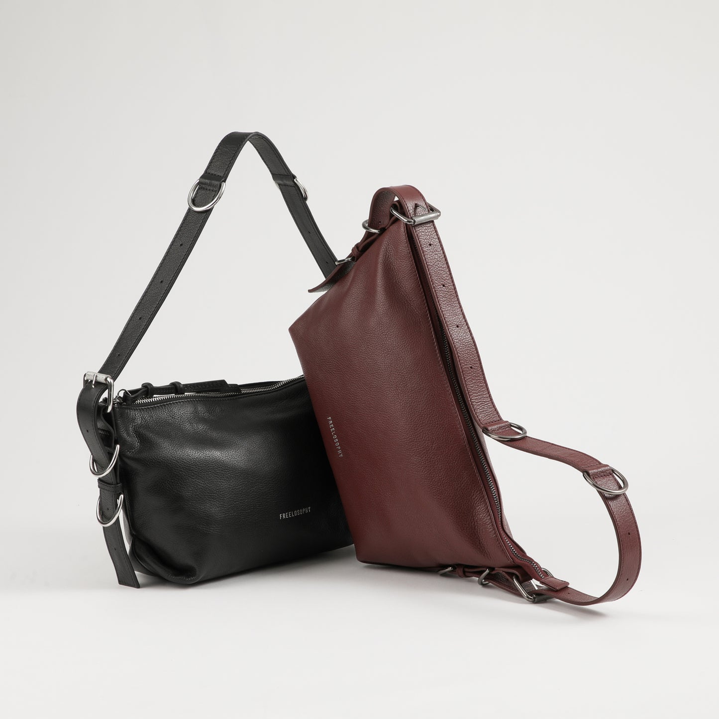 Cartera Cuero Hombro Dubai Burgundy