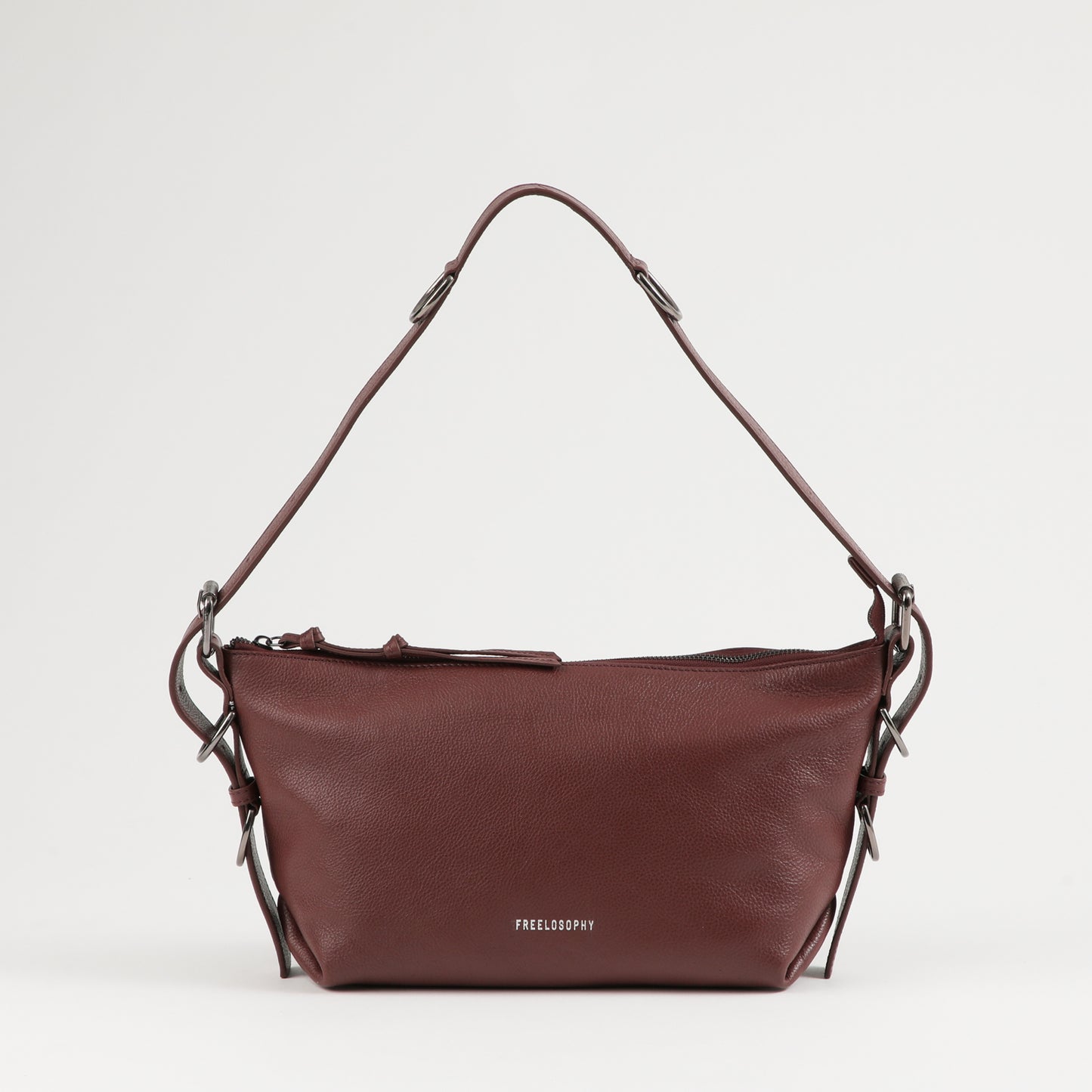 Cartera Cuero Hombro Dubai Burgundy