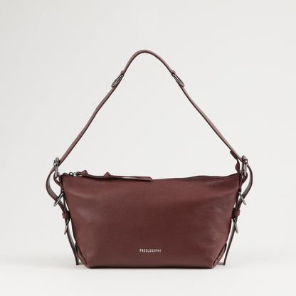 Cartera Cuero Hombro Dubai Burgundy