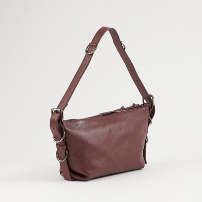 Cartera Cuero Hombro Dubai Burgundy