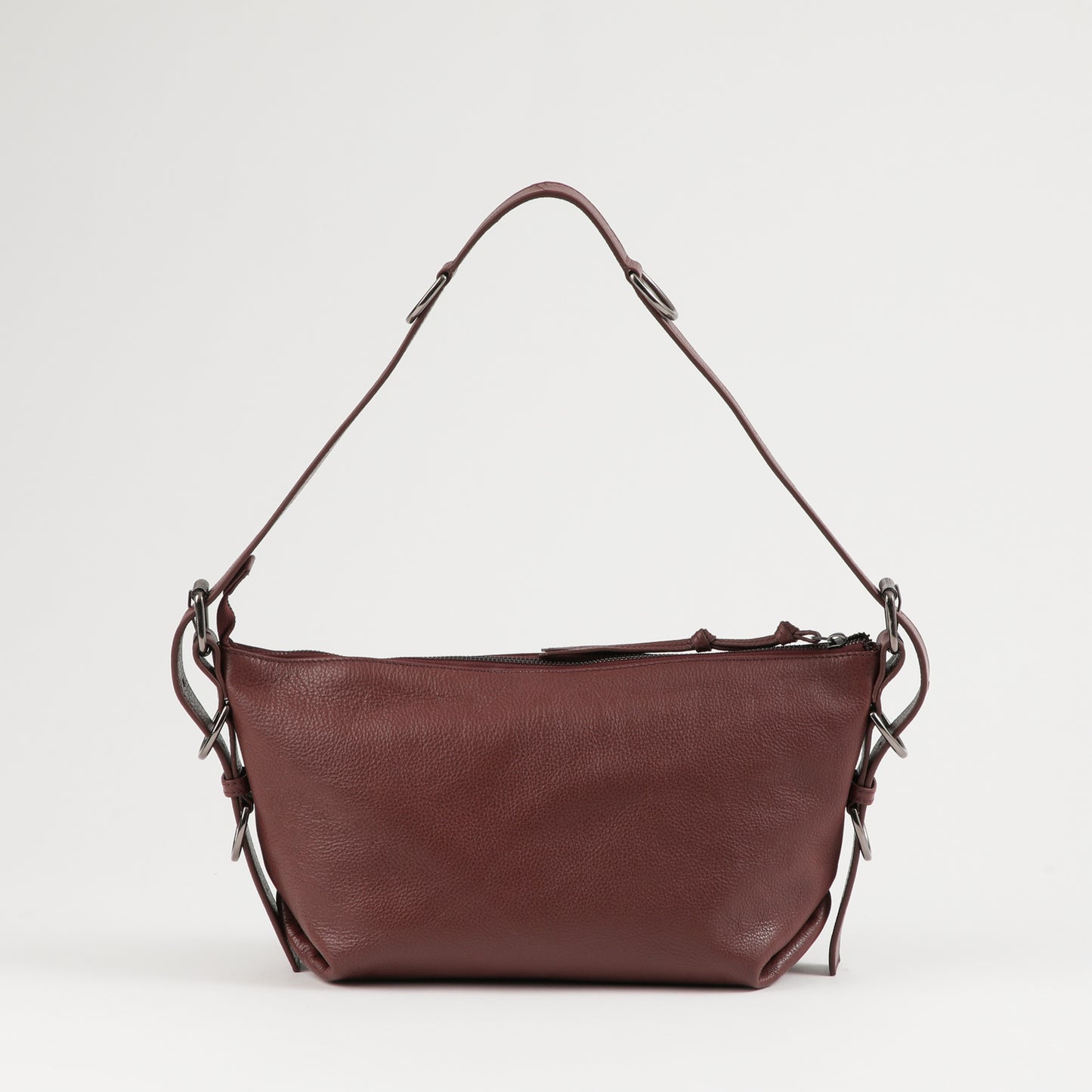 Cartera Cuero Hombro Dubai Burgundy