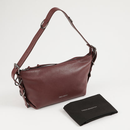 Cartera Cuero Hombro Dubai Burgundy