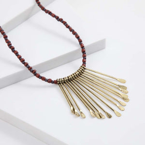 Collar Largo Matera Dorado Humana