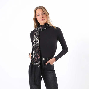 Pañuelo Estampado Svart Negro i-D