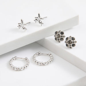 Set De 3 Aros Space Plateado Humana