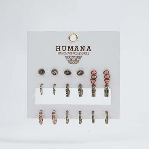 Set Aros Cardo Dorados Humana