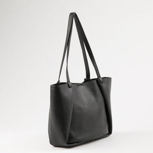 Cartera Tote Elena Ecocuero negro Humana