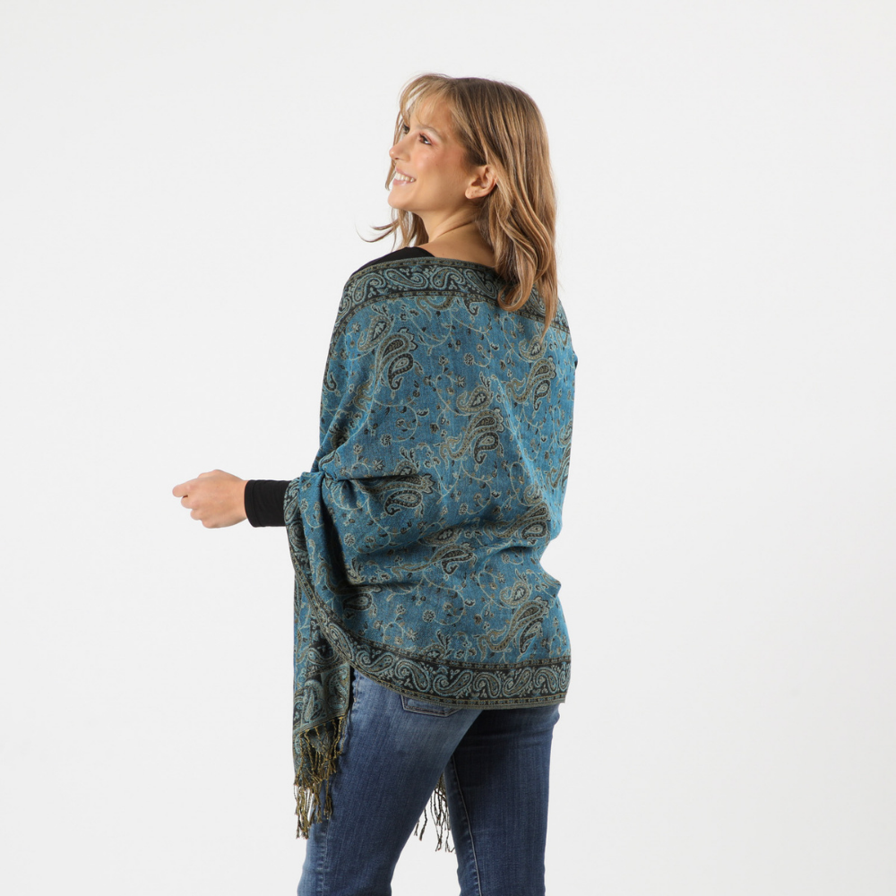 Pañuelo Jacquard Audrey Azul Tatienne