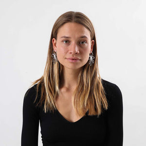 Aros Largo Tulum Plateado i-D