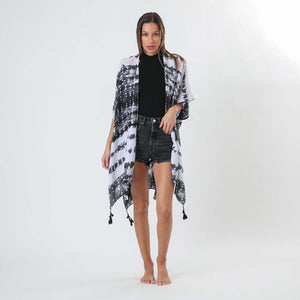 Kimono Tie Dye Negro i-D