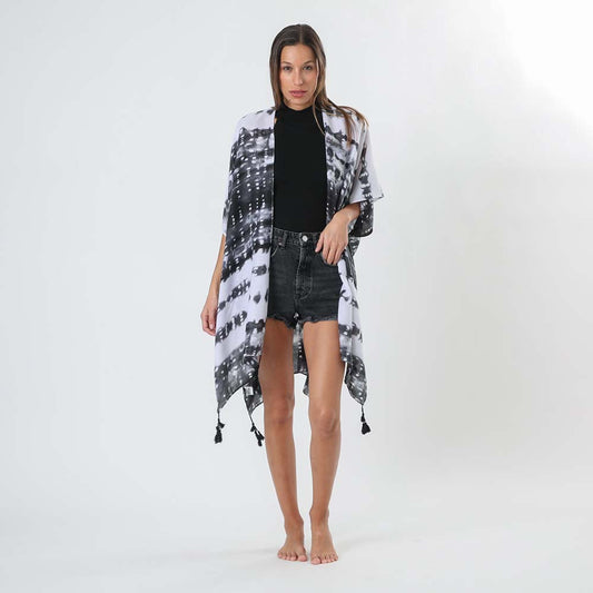 Kimono Tie Dye Negro i-D