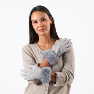 Guante  Lana Halah Gris Humana