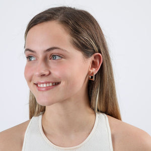 Aros Argolla Angle Dorado Humana