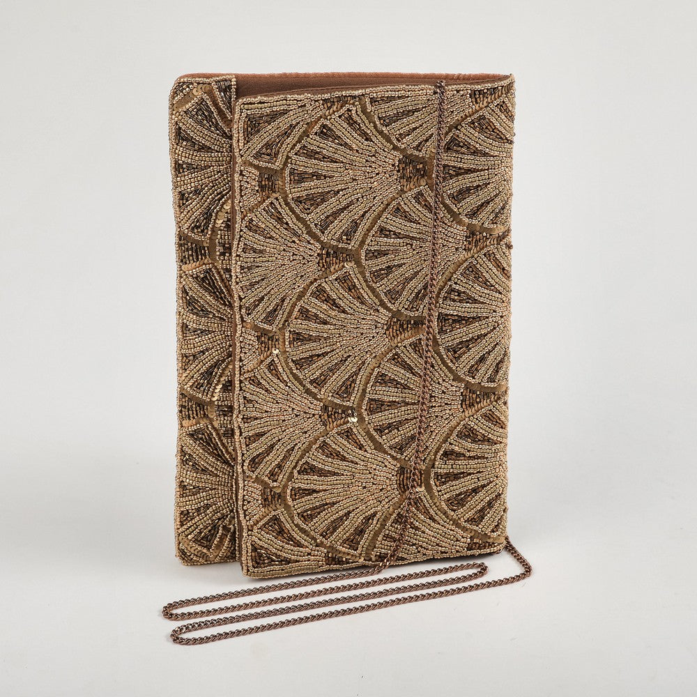 Cartera Clutch Billie Dorado Humana