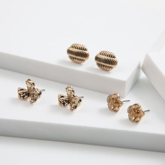 Set de 3 aros Perle Dorado ID