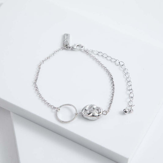 Pulsera Arrecife Plateada Humana
