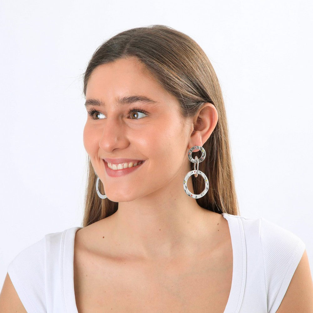 Aros Medianos Uxia Plateado I-D