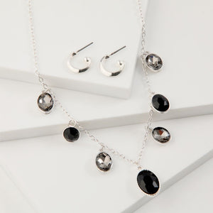 Set Collar Y Aros Bali Negro Tatienne