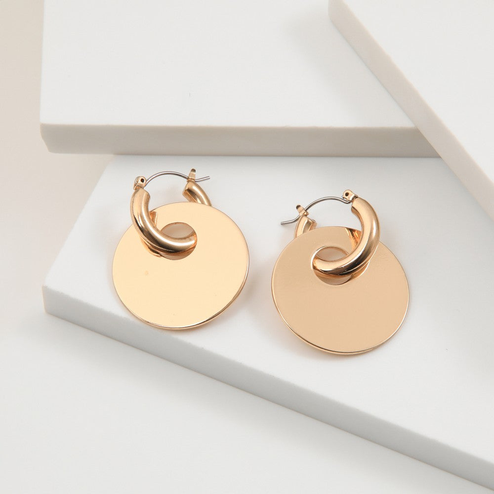 Aros Argollas Luz Dorado I-D