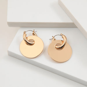 Aros Argollas Luz Dorado I-D