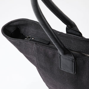 Cartera Tote Delma Canvas Negro Humana