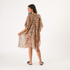 Kimono Abierto Leopard Brown Id