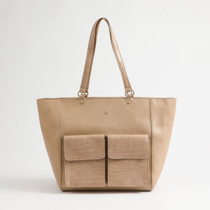 Cartera Tote Nimes Ecocuero Beige ID