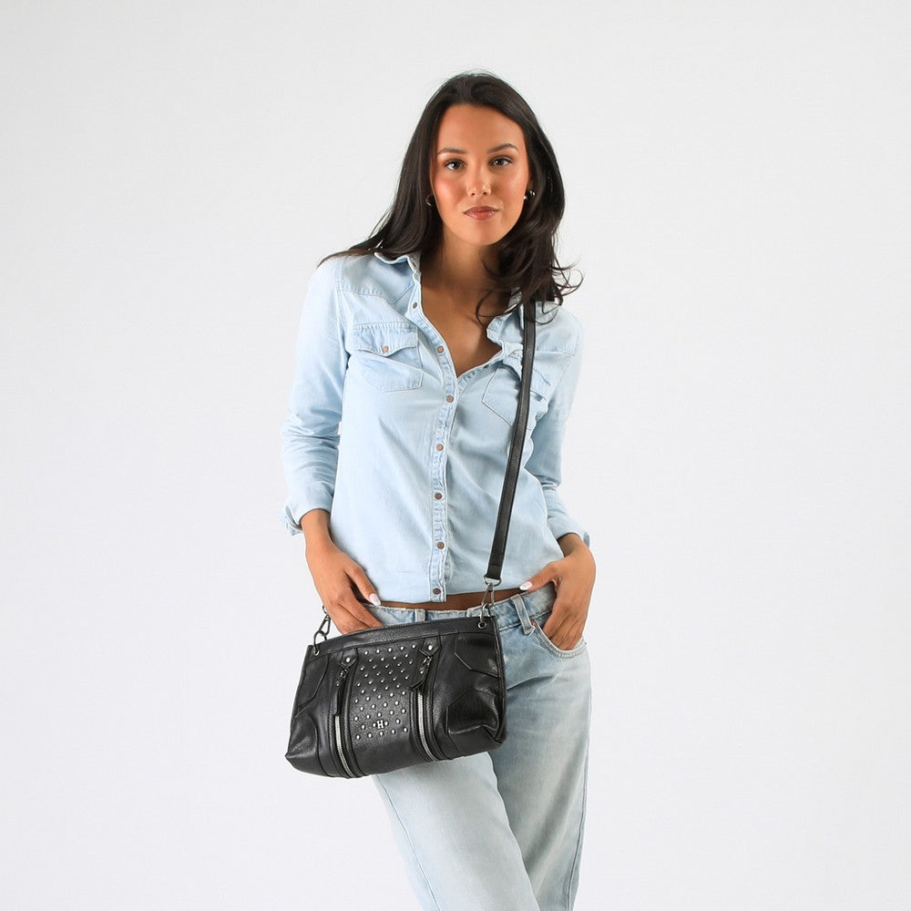 Cartera Cruzada Ceci Negro Humana