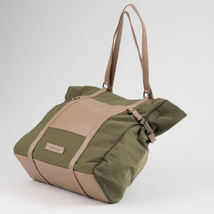 Cartera Tote Cora Nylon Verde Humana