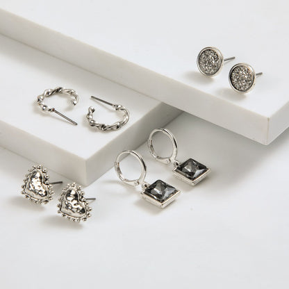 Set De Aros Jana Plateado I-D