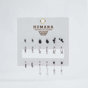 Set Aros Tipuana Plateados Humana