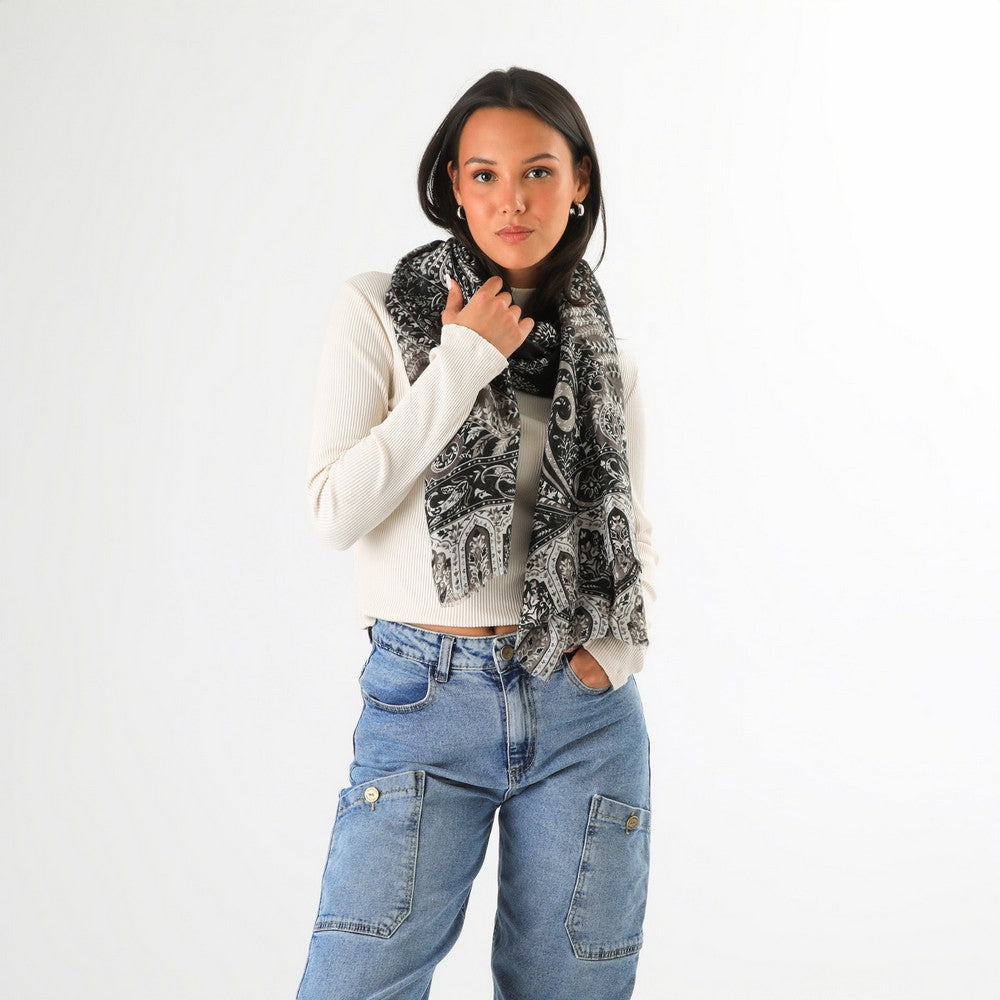 Pañuelo Estampado Imán Negro Humana