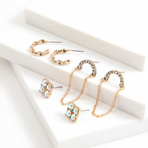 Set De Aros Nyla Dorado Humana