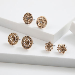 Set de 3 aros Sarah Dorado ID