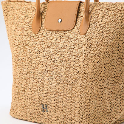 Cartera De Playa Marbella Beige Humana