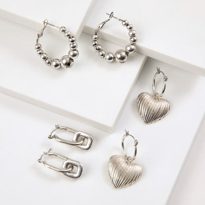 Set De Aros Eric Plateado Humana